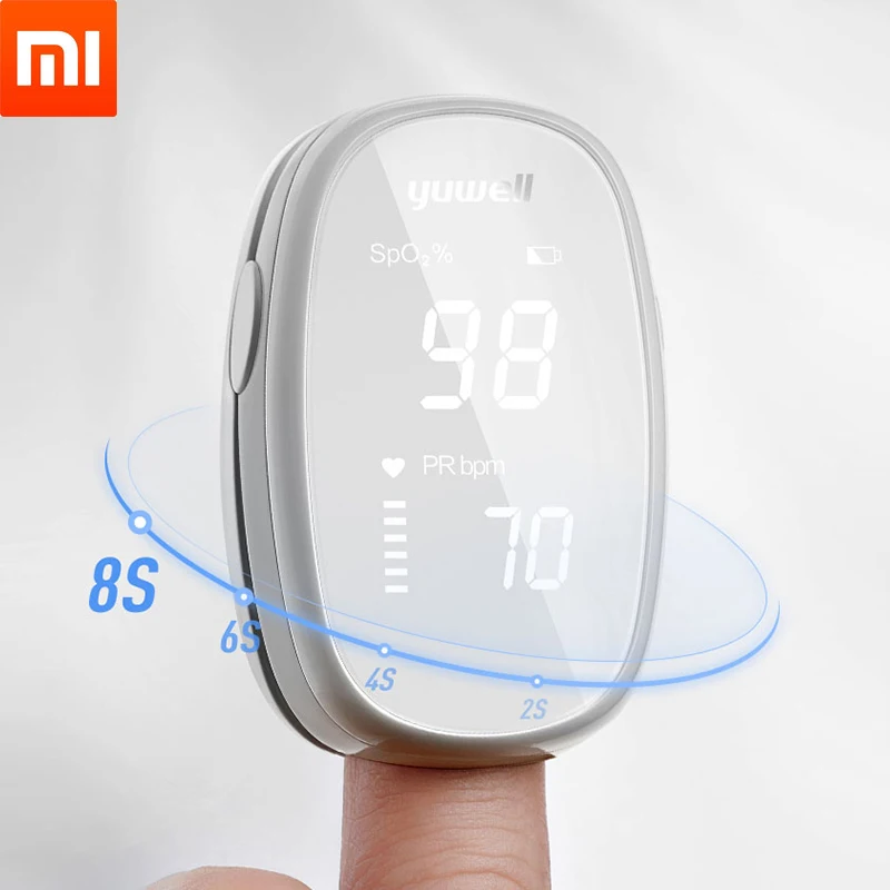

Xiaomi Youpin Yuwell Finger Oximeter Blood Pressure With Digital OLED Screen By Fingertip Pulse Measuring Tool