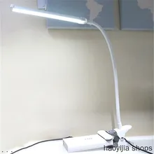 Светодиодный светильник с защитой глаз, гибкий USB, фиксируется на регулируемой многоугольной настольной лампе, серебристый, 5 Вт, настольная лампа для чтения