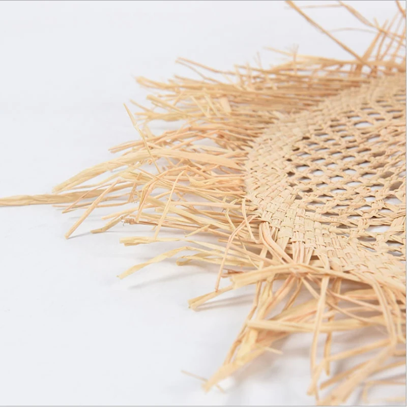Hollow out big brim hand made straw hat unisex shading breathable beach hat summer cap