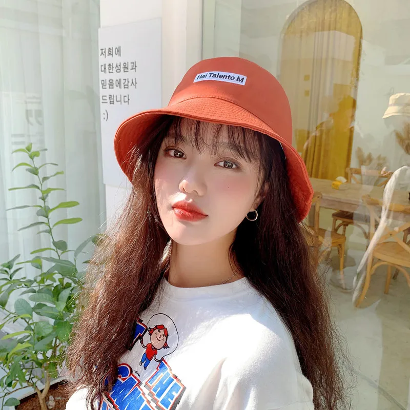 

Spring new men's and women's all-around fashion fisherman's basin hat simple embroidery letter sun hat trend