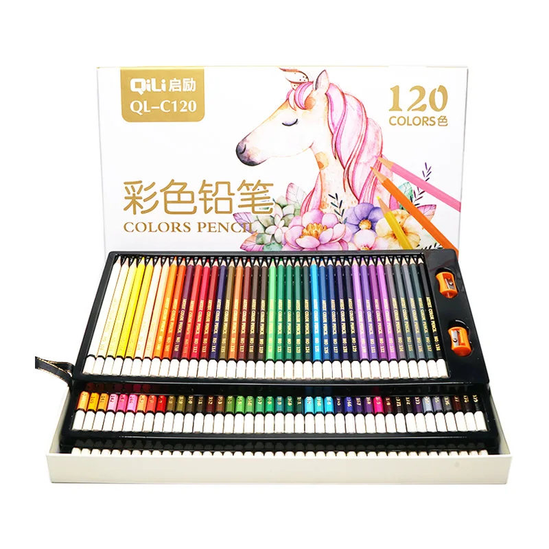 Professional Colored Pencils 120 Colour Wooden Box Oil Colored Pencils Set for Drawing Sketch Coloring Books Gifts Art Supplies colore 60 colors colored pencils set wooden drawing painting pens art supplies