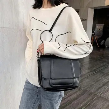 

Classic Shoulder Messenger Bags Women PU Leather Large Capacity Crossbody Shopping Handbag for Vacation and Travel
