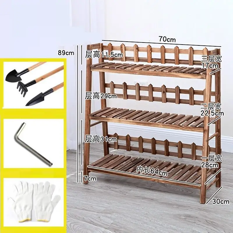 Number 12 Деревянный Варанда Terraza Etagere Планте Estante Para Flores садовые полки для растений Dekoration балкон полка открытый цветок стенд - Цвет: Number 12