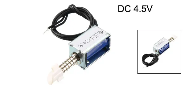 UXCELL DC 4,5/6/12 V 3 мм тянуть Тип мини Электромагнит открытая рамка линейный приводной механизм движения для игрового автомата Авто дверные ручки и т. д - Цвет: 3mm 20g DC4.5