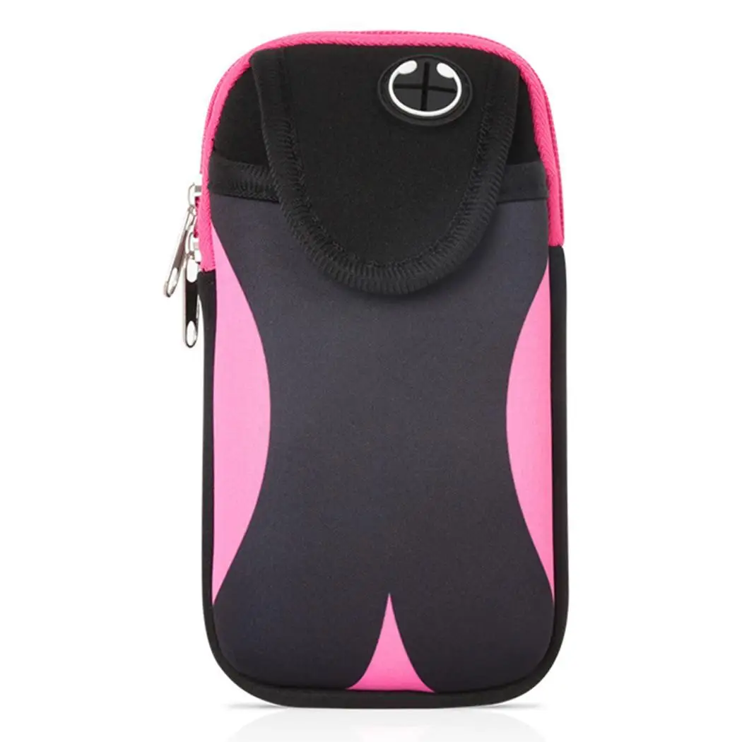 4 Women Men Fashion Waterproof Lycra Patchwork Running Arm Bag - Цвет: 4