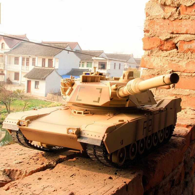 Remote Control RC Battle Tank M1A2 10 Type 330 Degree Rotate Simulation Sound Light Independent Suspension Wireless Control Tank