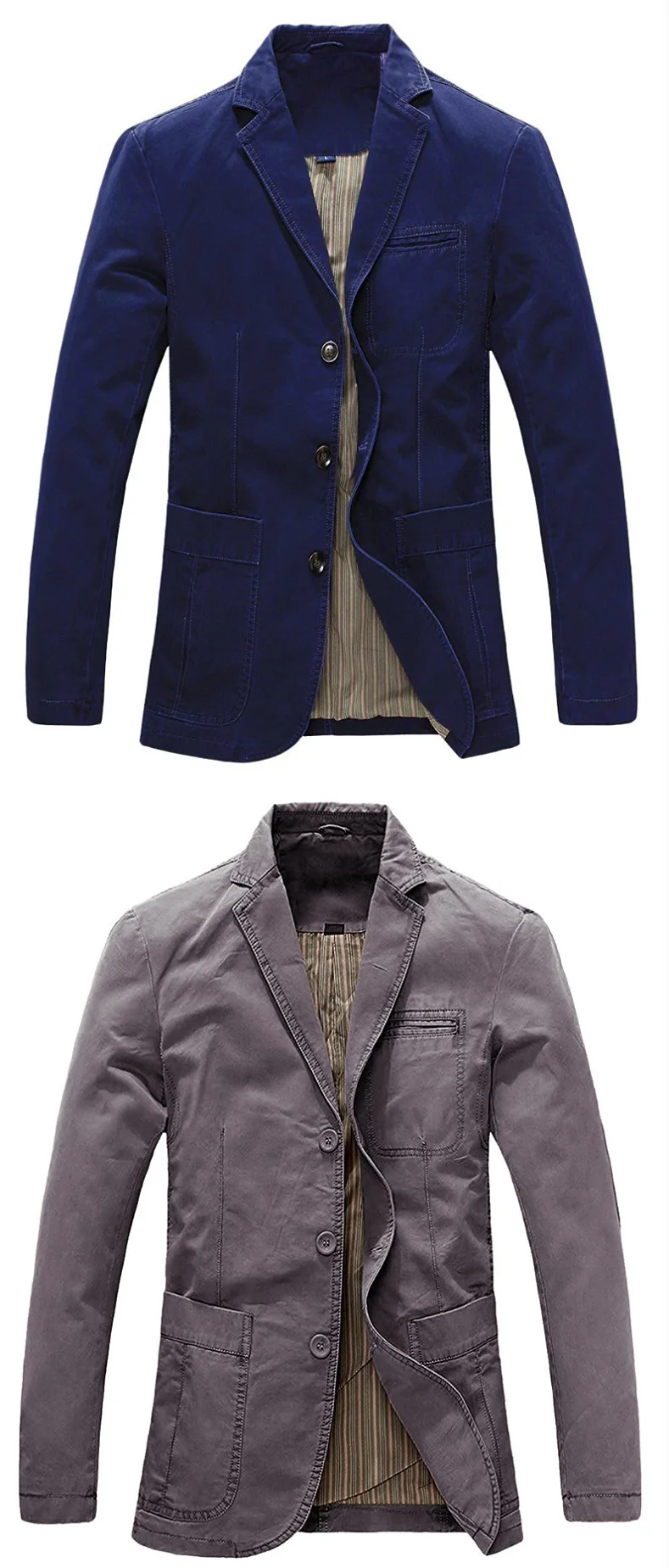 New Suit jacket spring and autumn men's small suit men's fashion cotton large size suit jacket men's slim casual suit