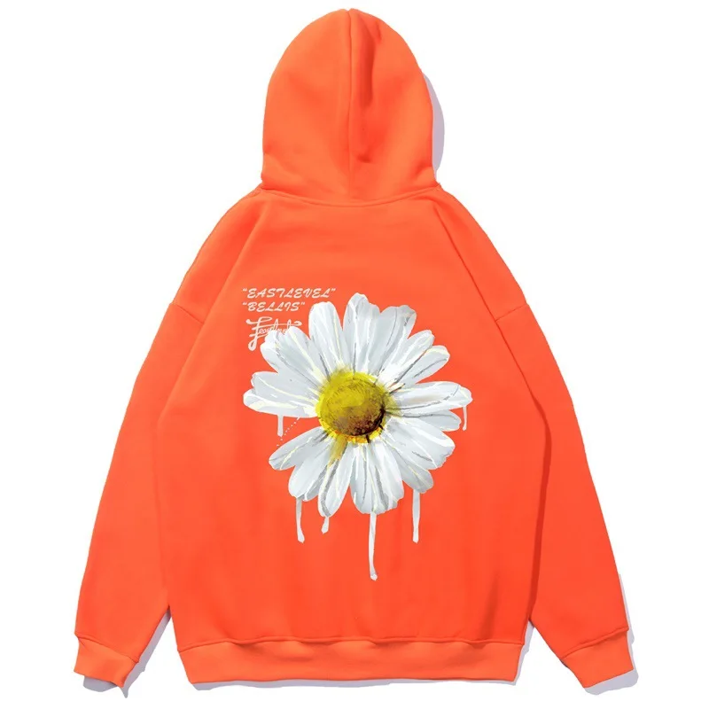 

2020 Autumn New Men Daisy Printed Hoodies Fashion Mens Streetwear Hooded Sweatshirt Man Oversized Hoodie Trainingspak Mannen