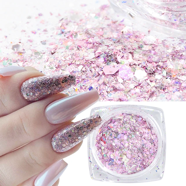 Pink Mirror Nail Powder Rub Silver Gold Chrome Powder Metallic Pigment For  Nail Chameleon Dust Manicure Flakes Design Fbc/asx - Nail Glitter -  AliExpress