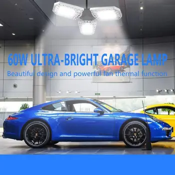 

1PCS Adjustable Angle Ceiling Lamp 60/80/100W LED Garage Light 6000K Deformation Light Cold White/Warm Whites 2020