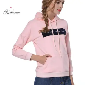 

Spring Autumn Casual Gray Pink Color S-m Hooded Women Loose Hoodies 103