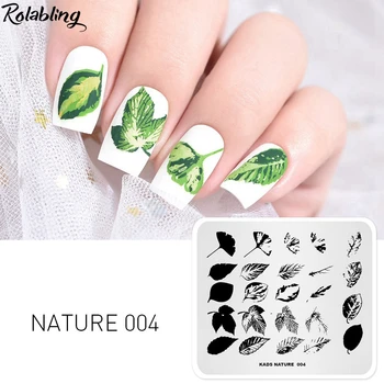 

Rolabling Leaves Style Nail Art Template DIY Manicure Image Stamping Plates Template Stencil Stamps Plate Nails Tools Printer