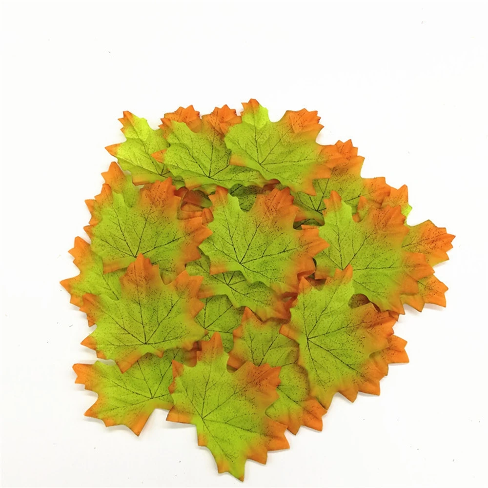 12 Colors Artificial Maple Leaf Simulation Decorative Silk Maple Leaves Fake Fall Leaves For Home Wedding Party Decor