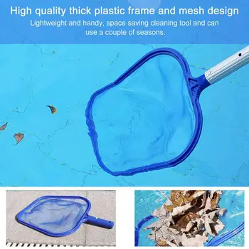 

New Blue Pool Cleaning Net Professional Tool Grade Fine Mesh Pool Skimmer Leaf Catcher Bag Pool Swimming Cleaners Accessories