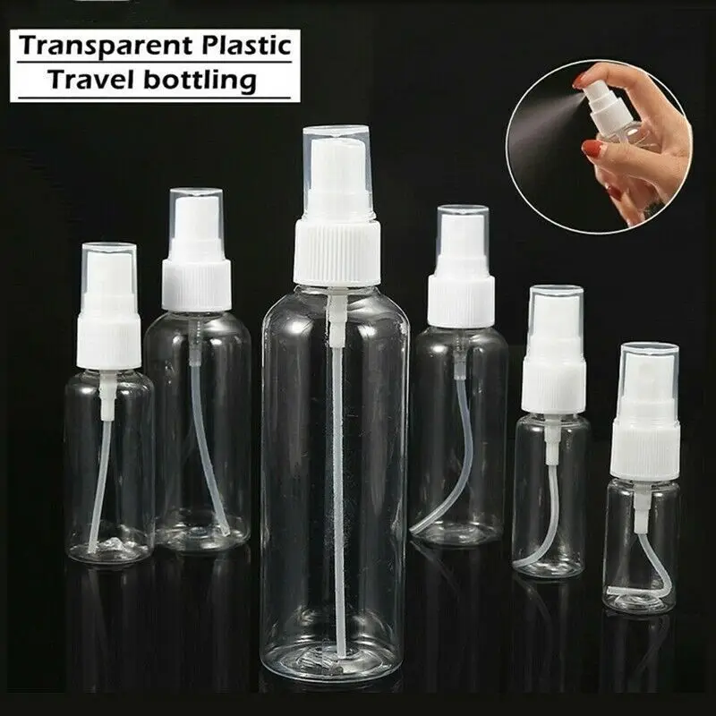 

10/20/60/80/150/200 ML Transparent Empty Plastic Bottles Perfume Spray Bottles