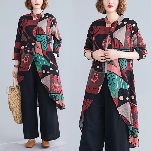 

Floral Print Women 2 Piece Set Top And Pants Vintage Womens Matching Set Retro Ensemble Robe Tricot Femme Casual Wide Leg Pants