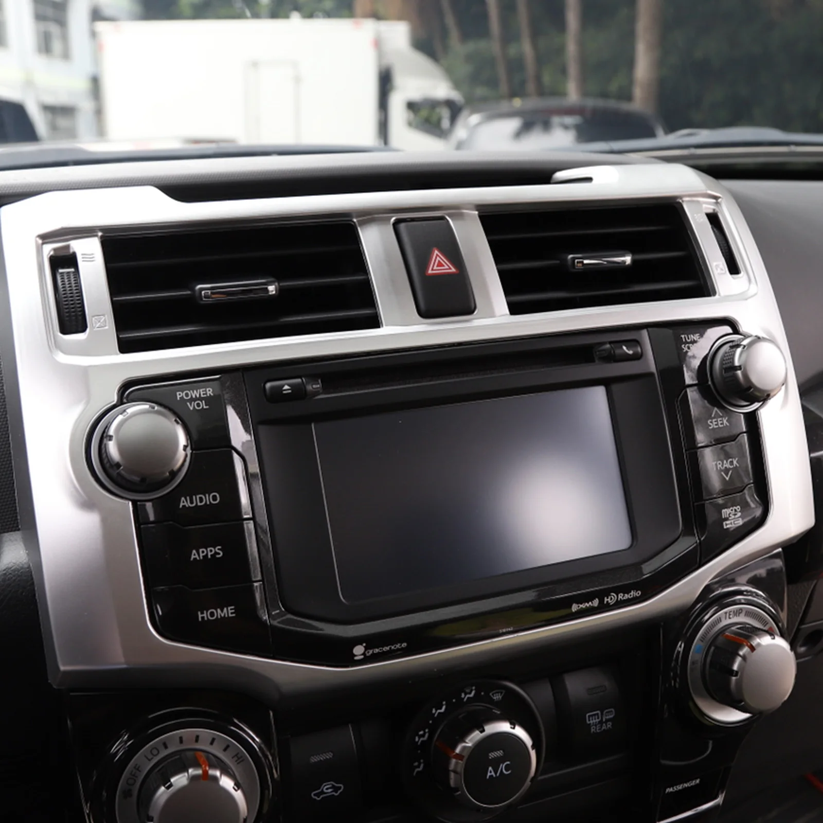 Areyourshop центральной Управление навигации Панель Накладка для 4runner 2010+ центральный Управление рамки Накладка авто Запчасти