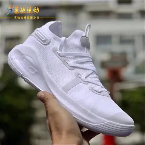 Карри 6 Баскетбольные кроссовки с высоким берцем zapatillas hombre Deportiva кроссовки с подушками Размер 39-46 - Цвет: Слоновая кость