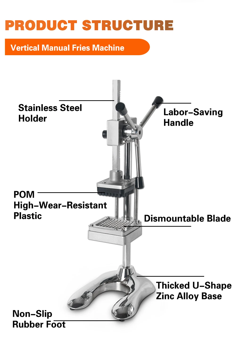 AM-05结歌立式薯条机锌合金底座_02