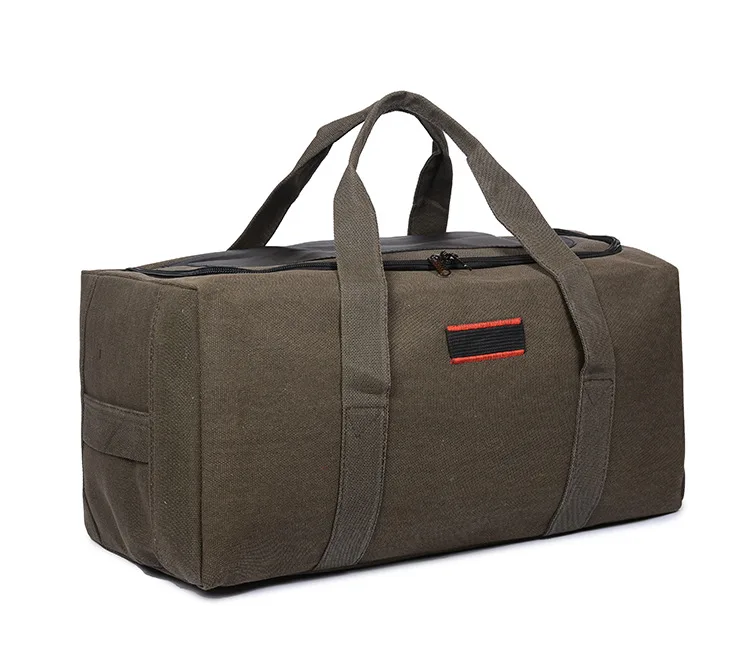 1PCS Large Capacity Canvas Hand-held Slung Men's Luggage Travel Shoulder Bag Luggage Bag Padded Travel Bag