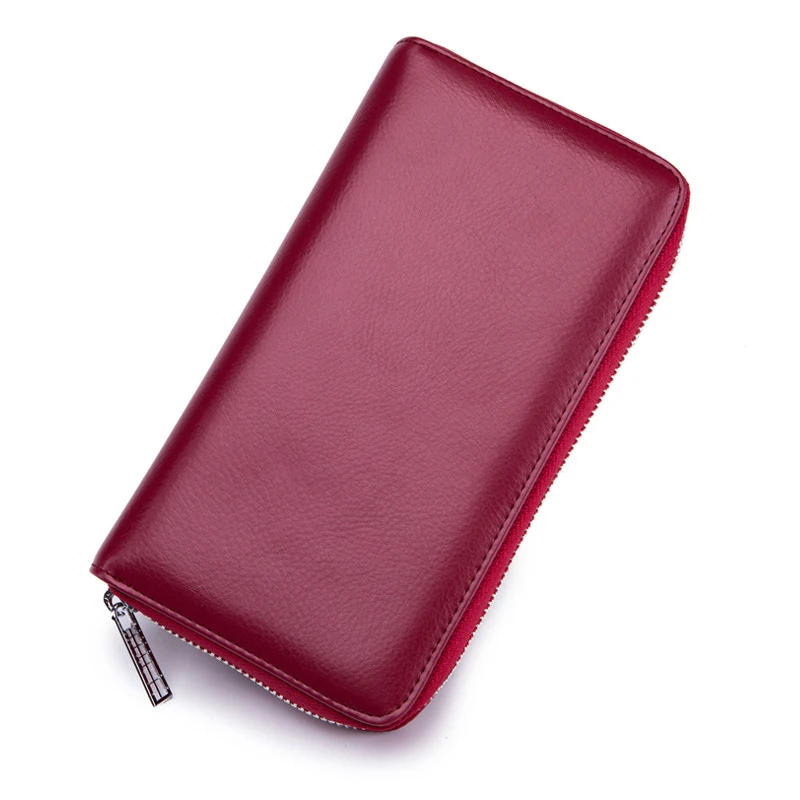 Новые женские кошельки из натуральной кожи длинные rfid с защитой от кражи сумки