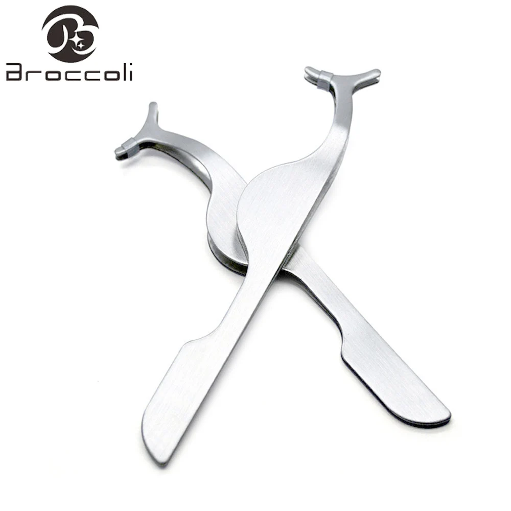 

Broccoli Eyelash Curler Tweezers Fake Eyelash Applicator Eyelash Extension Curler Nipper Auxiliary Clip Clamp Makeup Tools
