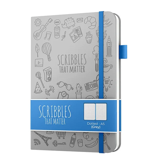 Scribbles Matter Bullet Dotted Notebook 100Sheets Journal Organizer Vegan  Leather Cover Notebook Thicken A5 Paper For