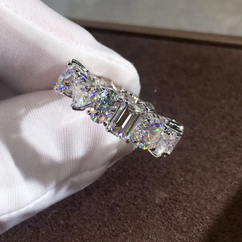 18K Золотое кольцо 8ct D Цвет VVS Moissanite кольцо с бриллиантами обручальное кольцо с национальным сертификатом