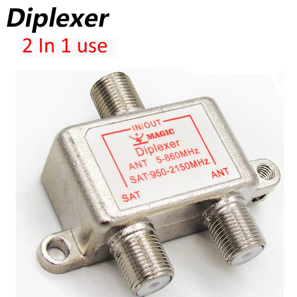 

MAGIC 2 In 1 Dual-use 2 Way Port TV Signal Home Satellite Sat Coaxial Diplexer Combiner Splitter Combiners Cable Switch Switcher