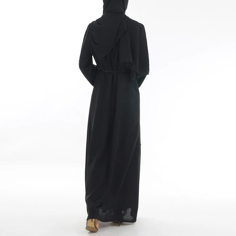 Черный открытый кардиган Дубай abaya кимоно мусульманский хиджаб платье кафтан турецкий ислам ic одежда абайя s женский Восточный халат ислам