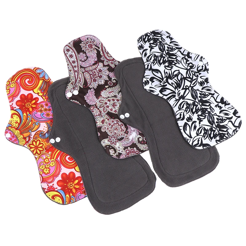 5Style Large Size Reusable organic Bamboo Cloth Washable Menstrual Pad Mama Sanitary Towel Pads