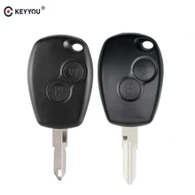 KEYYOU carcasa de llave a distancia de coche para Renault Megane Modus Espace Laguna Duster Logan Clio Kango para Nissan ALMERA 2 botones clave