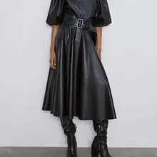 ^^Best Offers Women Gothic Style Fall Winter Faux Leather Skirts High Waist With Belt Black Skirts Lady A-Line Long Skirts ^^Best Offers Women Gothic Style Fall Winter Faux Leather Skirts High Waist With Belt Black Skirts Lady A-Line Long Skirts