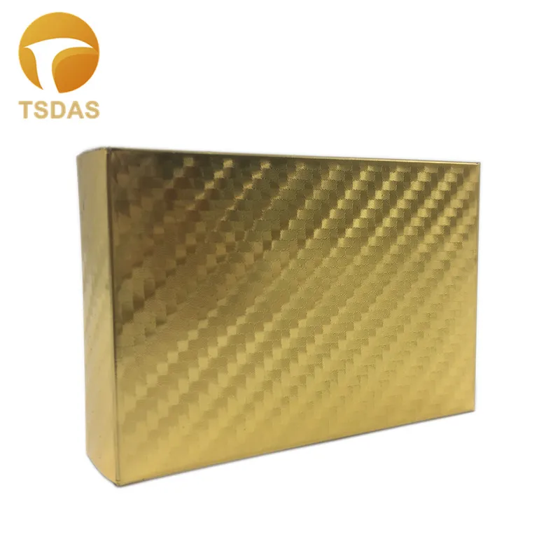 Normal Style Waterproof Plastic Playing Card With Wooden Box Golden Poker Cards 24K Gold Foil Plated as Wedding Gift|cards 24k|card cardcards playing