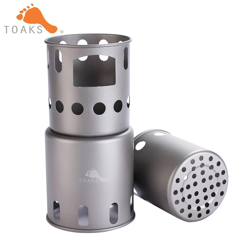TOAKS Titanium Wood Gas Stove Outdoor Camping Stove Backpacking Wood  Burning Stove 151g 5.4oz STV-12 - AliExpress