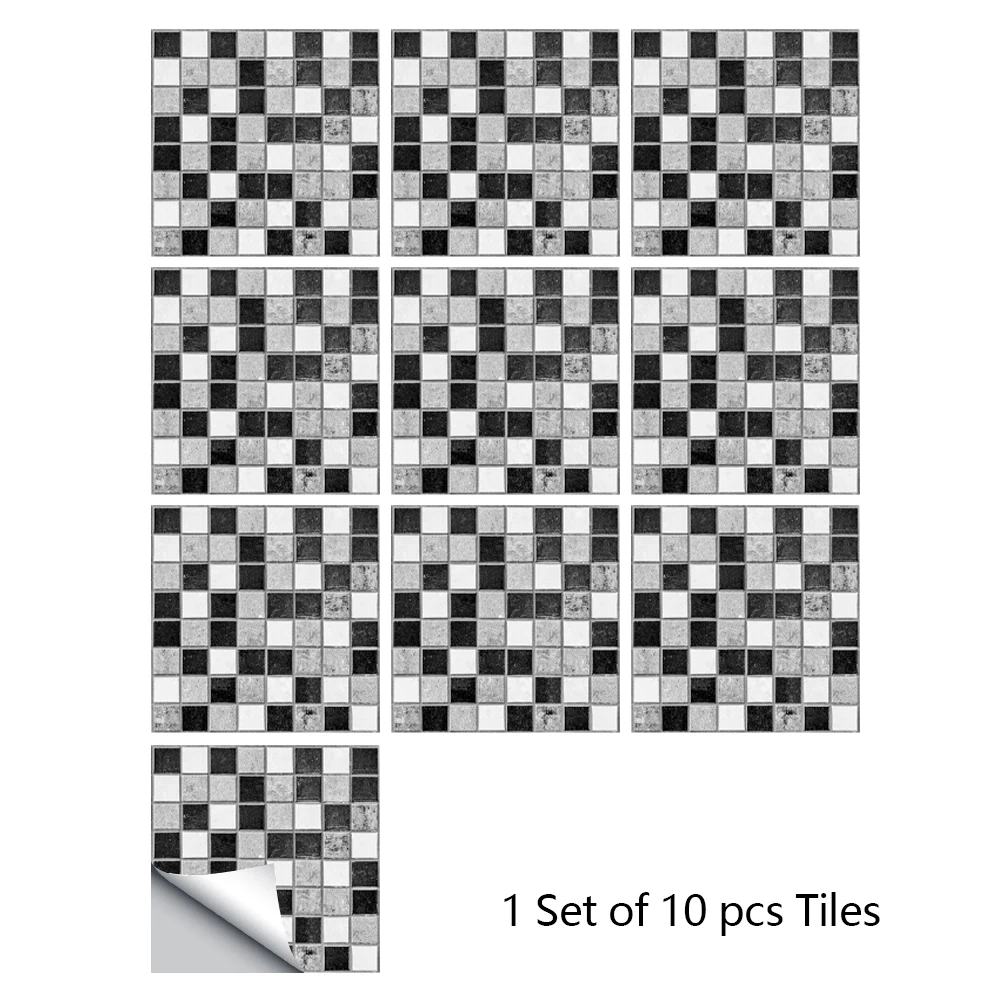 thumbnail image 1 of Juego de 10 piezas de azulejos de mármol crema esmerilado, adhesivos para pared, suelo, cocina, baño, renovación del hogar, papel tapiz antideslizante, calcomanías de pared beige, 1 of 5