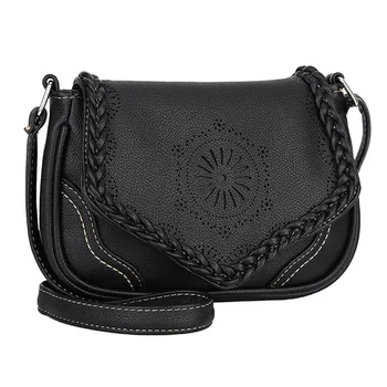 

XINIU Brand Women Shoulder Bag Vintage PU Leather Crossbody Bag Hollow Out Ladies Satchel Bag Brown Retro Handbag for Girls#35