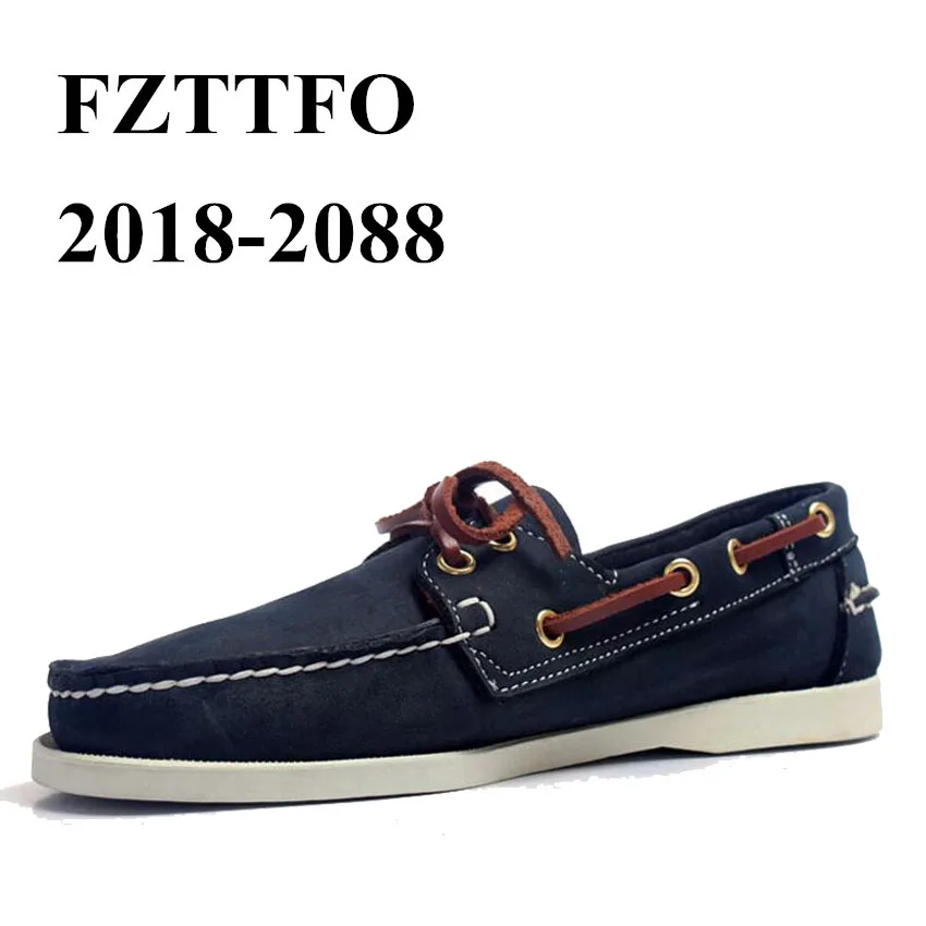 

Men Genuine Suede Leather Driving Shoes,Docksides Classic Boat Shoe,Brand Design Flats Loafers For Men Women 2019A018