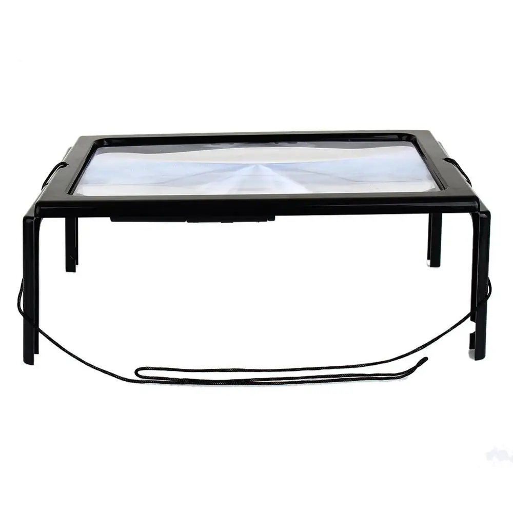 

Large A4 Page Hands Free 3x Magnifying Glass With Light LED Magnifier Reading