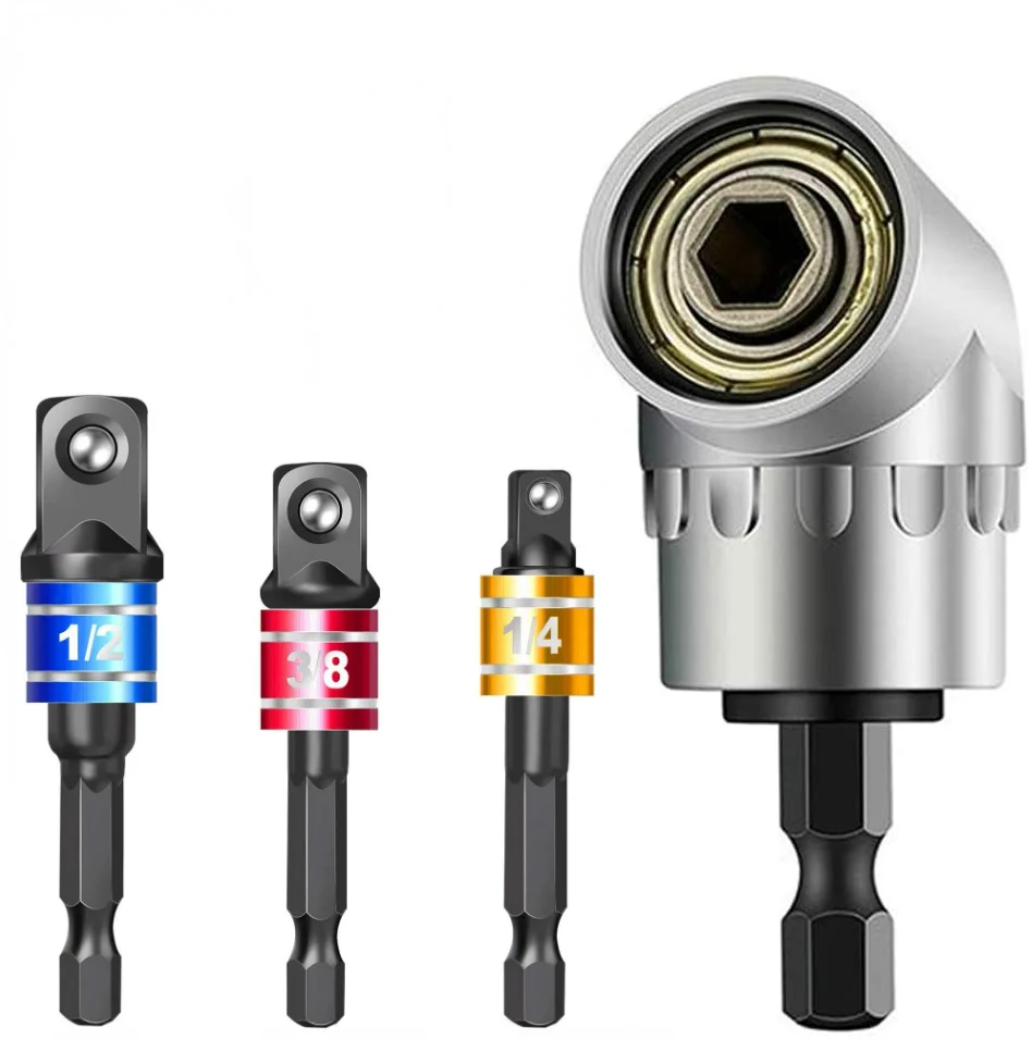 3 Pcs Drill Socket Adapter Impact Drill Extension Drill Bits Bar Socket