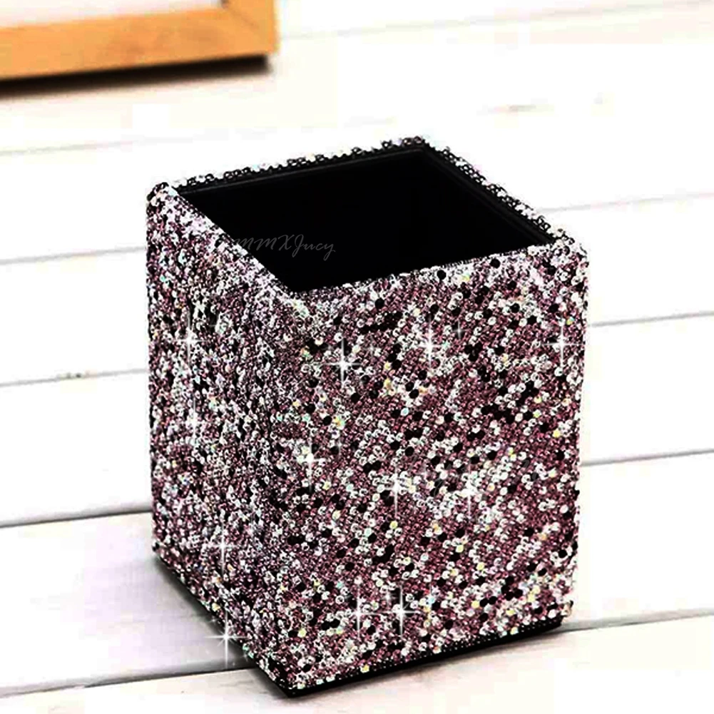 Purple Rectangular Серебряные блестящие стразы, алмазные сверкающие украшения для украшения автомобиля, многофункциональные украшения для дома, свадьбы - Название цвета: Purple Rectangular