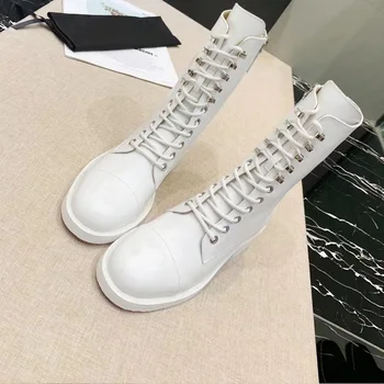 

Woman Winter Boots Genuine Leather Shoes Lace Up Boots Women Shoes Zapatos De Mujer Botas de mujer Bottes Femme Stivali da donna