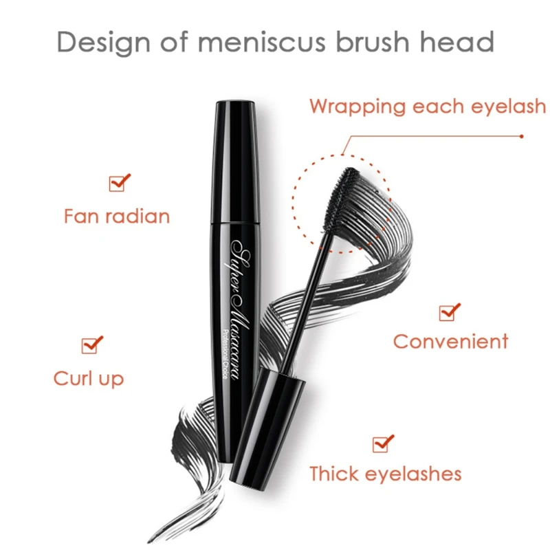 Long And Thick Mascara Long-lasting Waterproof Smudge-proof Slender Curling Mascara
