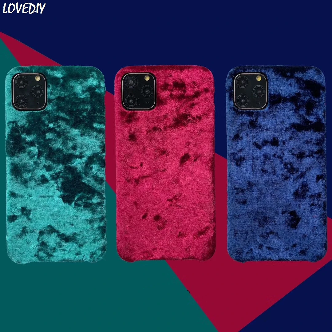 Роскошный модный светоотражающий плюшевый PU чехол для телефона Apple iPhone 11 Pro Max X XS XR