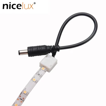 

5pcs 2 Pin LED Strip Connector with Male DC Connector for 8mm IP65 Waterproof 3528 Single Color LED Tape Light to Power Connect
