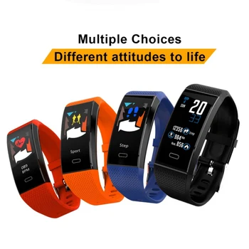

Smart Wristband Waterproof Heart Rate Blood Pressure Sleep Monitor Message Call Sedentary Reminder Bracelet For Fitness