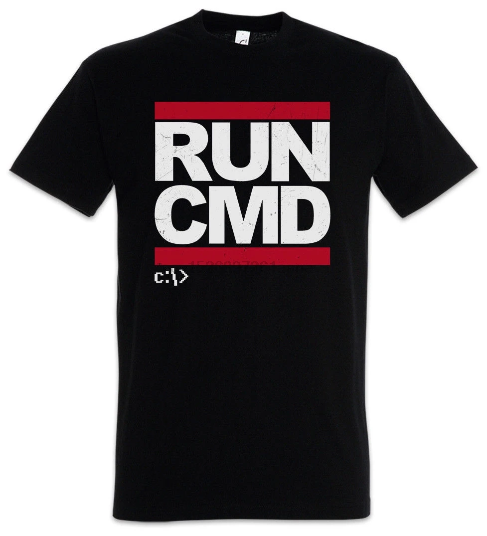 Run Cmd футболка Dmc Hacker Inform Atik Computer Mr. Science Ausfuren Nerd Robot для мужчин 2019 высоких и больших