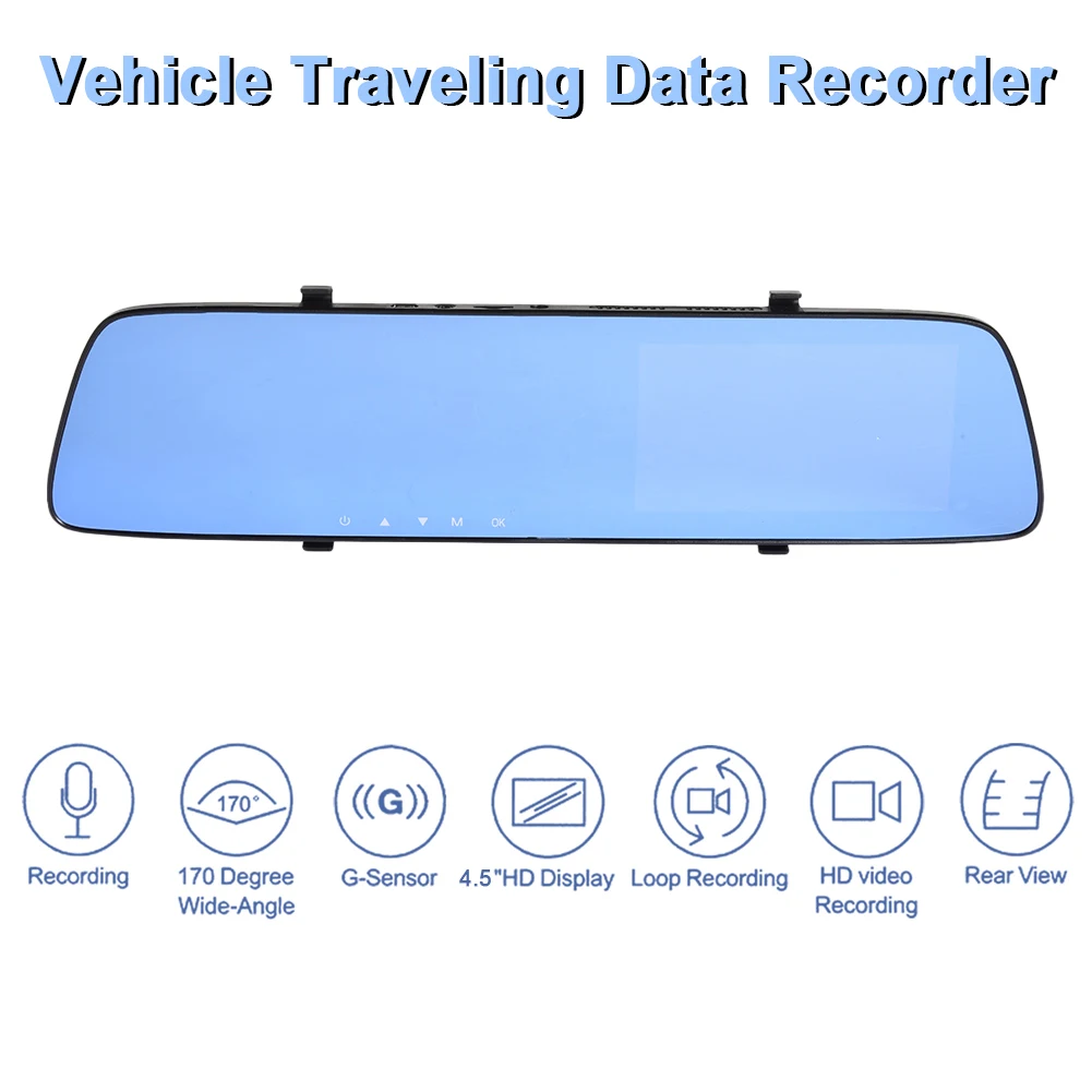 Hohe Qualität Auto Fahren Recorder 1080P Dashboard Kamera Mit 45 Inch HD Bildschirm Für Loop-aufnah