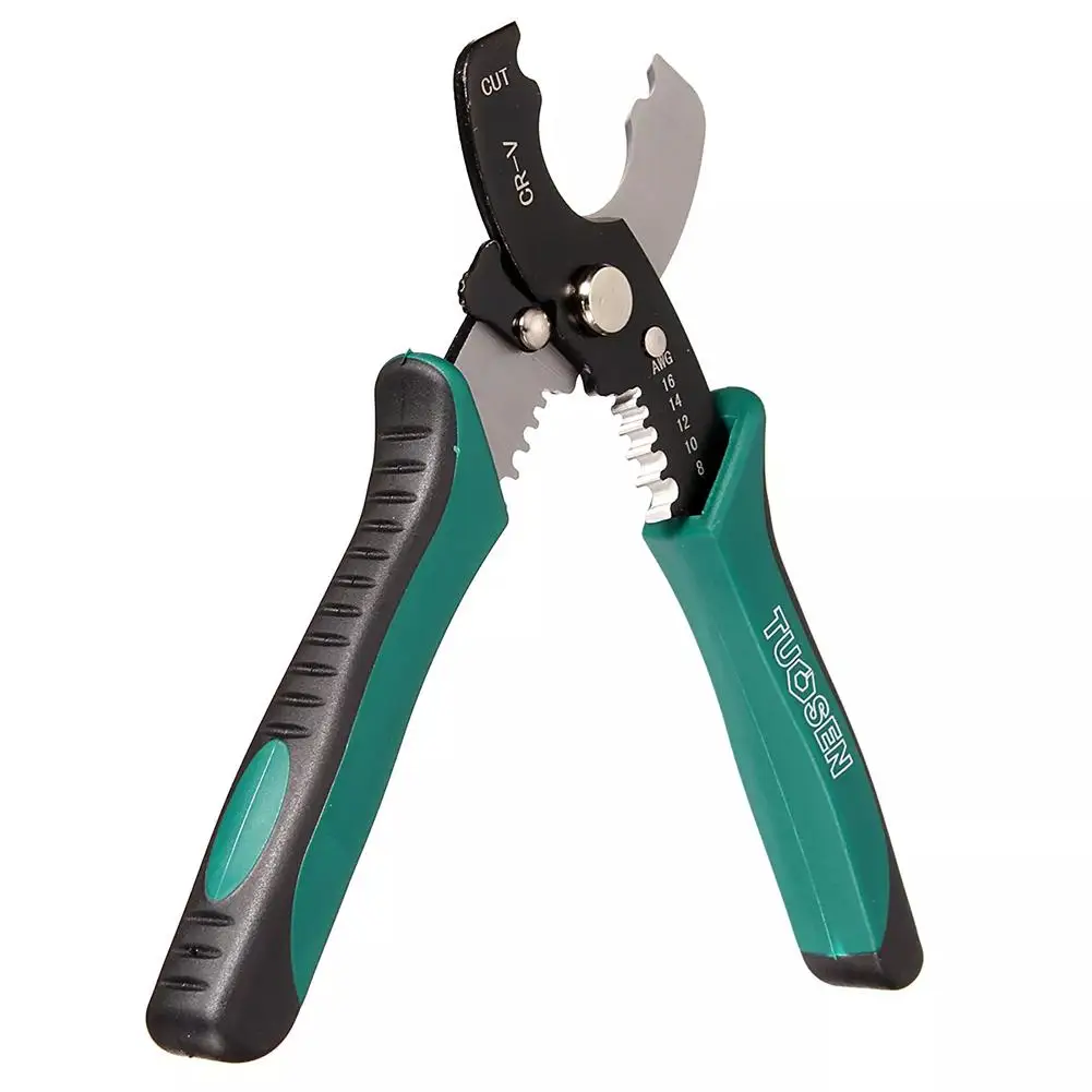 Cable cutter 8 inch TUOSEN Wire Stripper Multi-function Wire Stripping Tool Crimping Pliers Wire Cable Stripper Spring Design Cable cutter 8 inch TUOSEN Wire Stripper Multi-function Wire Stripping Tool Crimping Pliers Wire Cable Stripper Spring Design