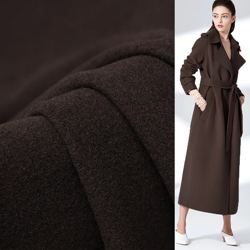 Ткань кофейная Мягкая шерстяная ткань шерстяные материалы для одежды Осенняя Женская куртка пальто швейная ткань портной